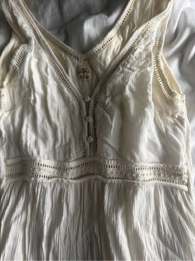 O'Neill Cream Crochet-Trim V-Neck Dress